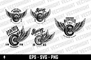 Motorcycle racing emblems, a Transportation Illustration by Vectorhight (Thumbnail 1 of 3)