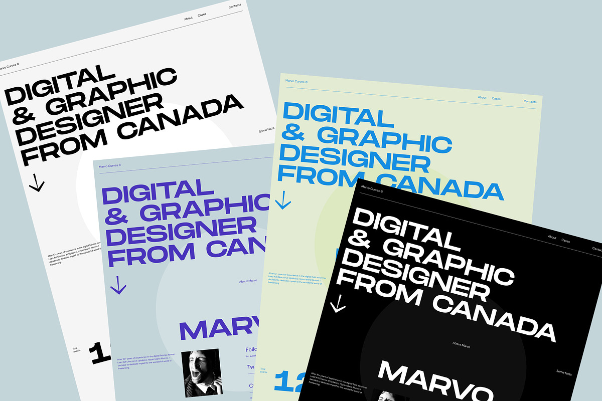 Marvo — Portfolio Figma Template, a Landing Page Template by Spartak Vee (Photo 8 of 8)