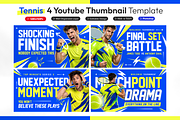 Tennis YouTube Thumbnail Pack, a Social Media Template by OnurDemircan (Thumbnail 1 of 6)