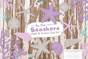 Lavender Vector Seashells, an Illustration by Amanda Ilkov (Thumbnail 2 of 5)