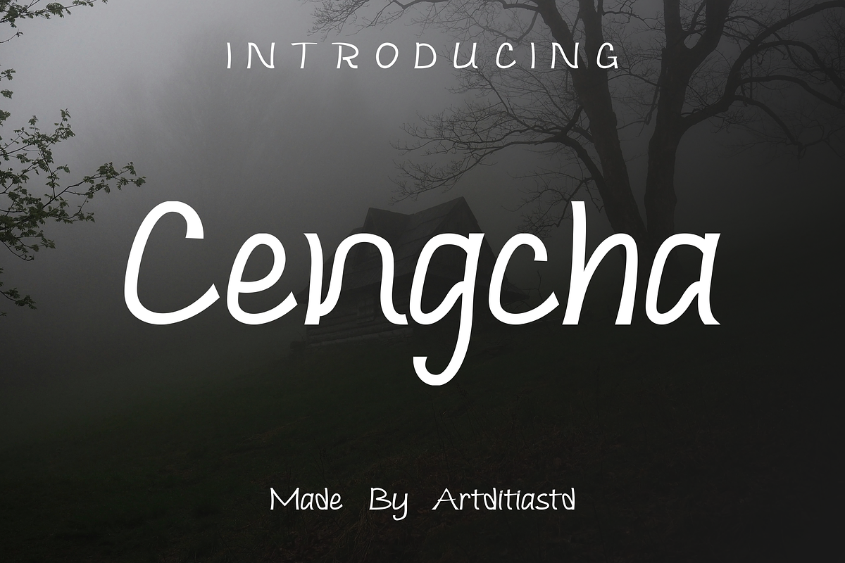 Cengcha font, a Handwritten Font by artditiastd (Photo 1 of 3)
