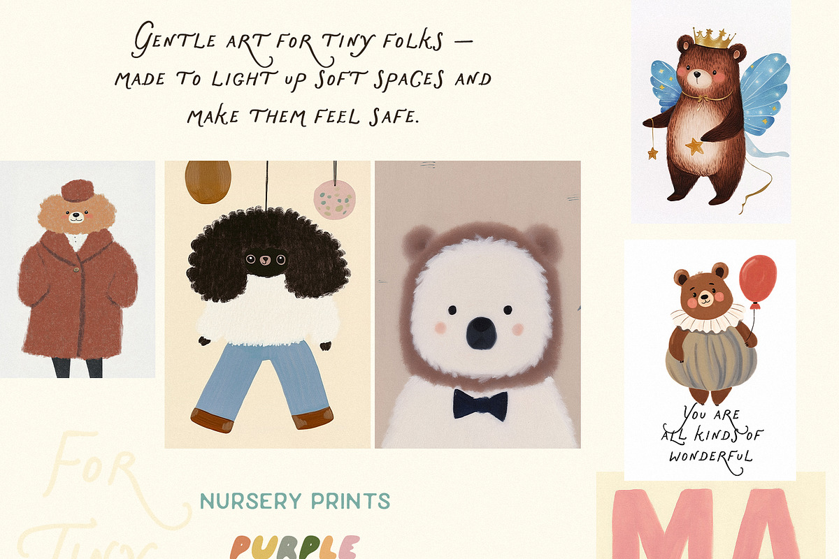 For Tiny Folks - nursery art prints, a Background Graphic by Purple (Photo 5 of 7)