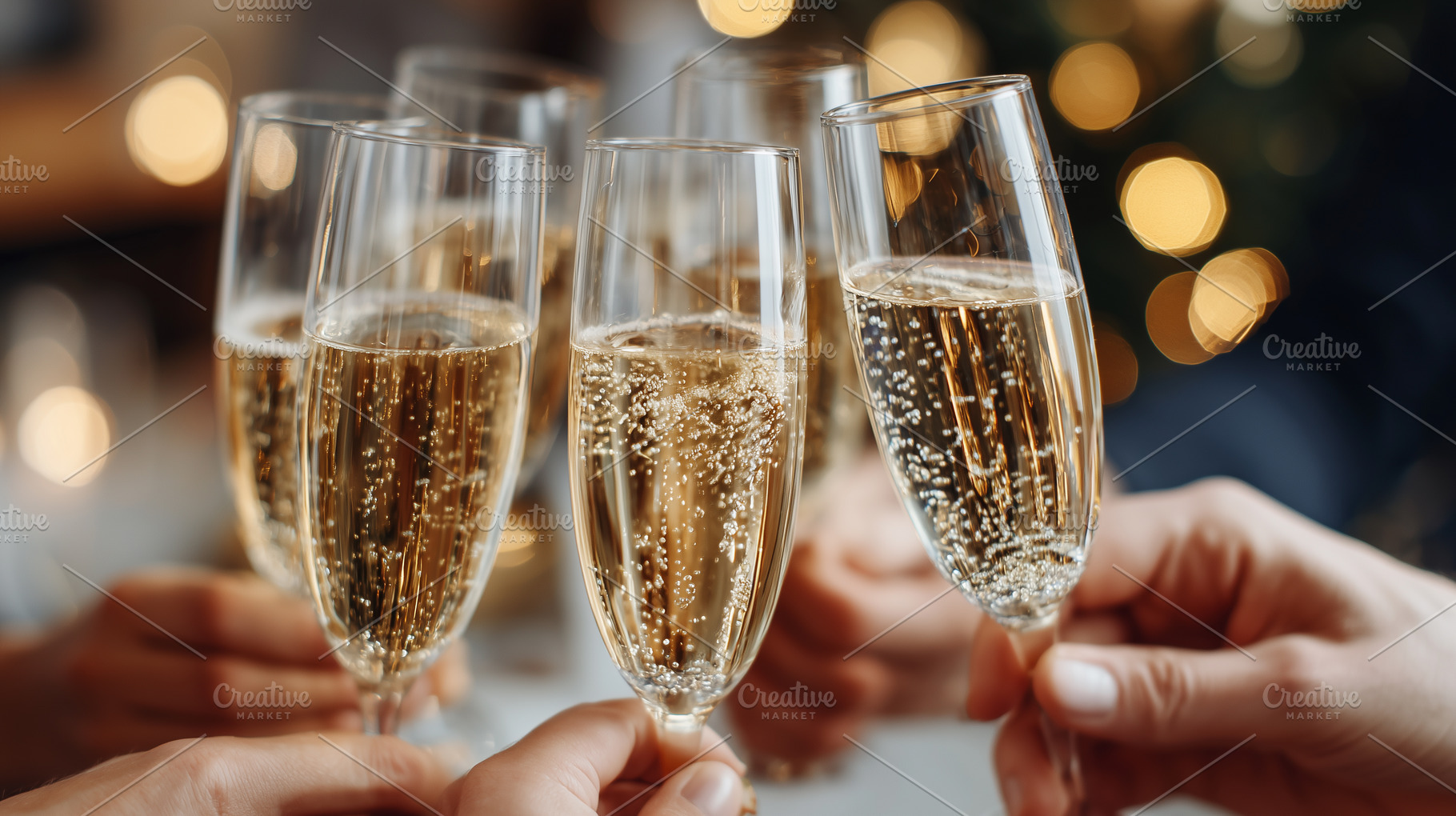 Close up of people toasting with, a Food & Drink Photo by MistyDay