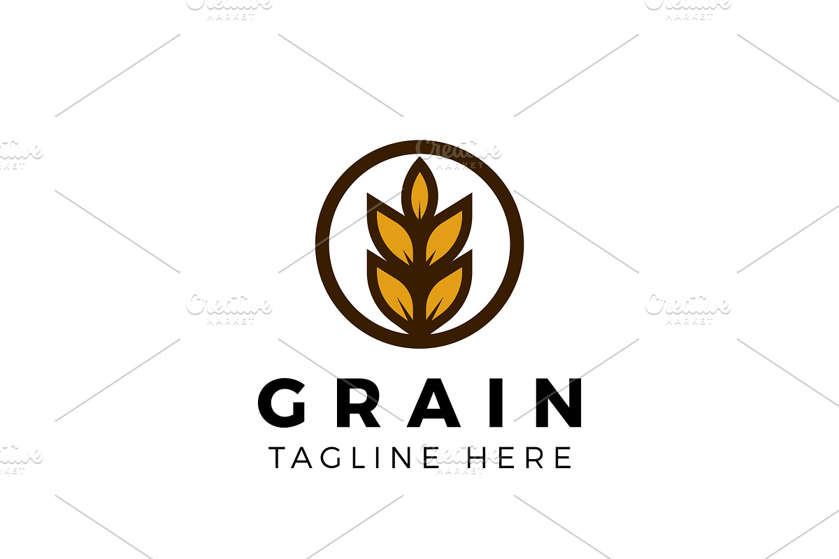Wheat Grain Logo Design, a Branding & Logo Template by AlvinStd