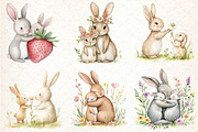 Boho Bunny Clipart, an Illustration by DreamCafeArt (Thumbnail 2 of 8)