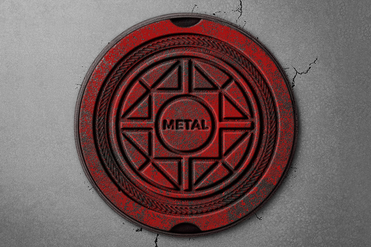 Engraved Manhole Cover Logo Mockup, a Product Mockup by DesignNeutrons (Photo 1 of 4)