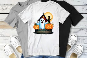 Halloween & Fall Ghost Clipart, an Illustration by Wow Magic
