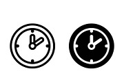 Stylized Clock Vector Icon Graphic, a Solid Icon by Artonix (Thumbnail 2 of 2)