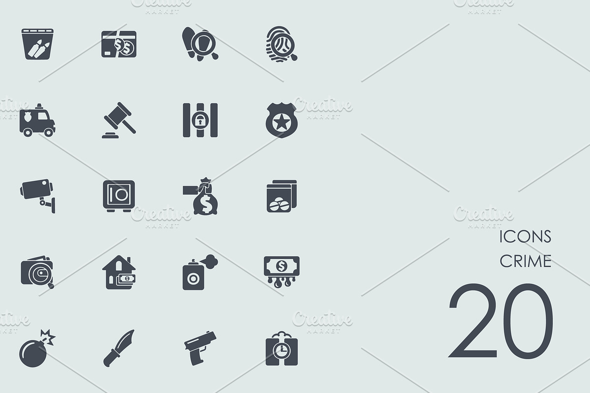 Crime icons, an Outline Icon by Palau