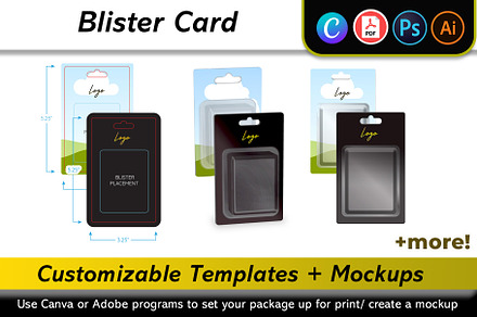 Blister Card Mockup + Template
