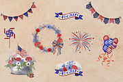 Patriotic Clipart Bundle, a Seasonal Illustration by Maggie Stilwell Design (Thumbnail 4 of 16)