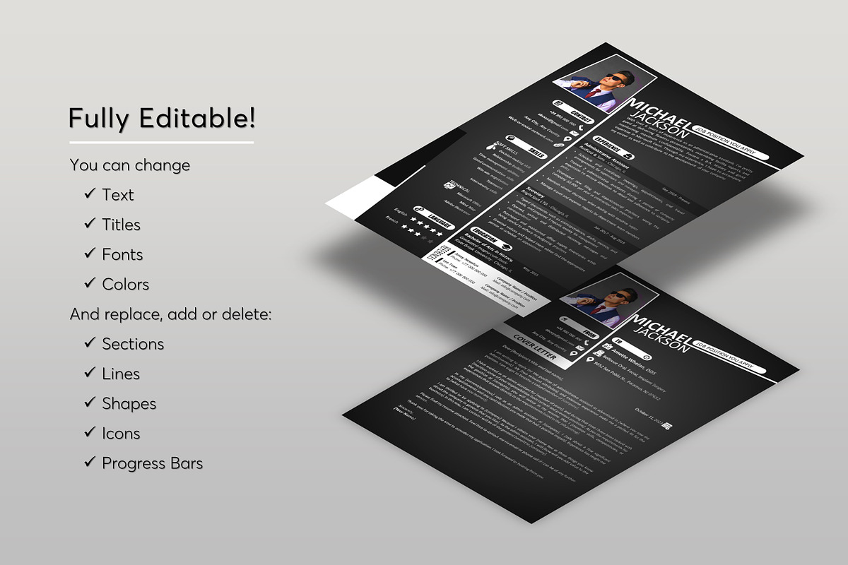 ATS Resume CV Word & PowerPoint - 10, a Resume Template by MrCam Template Resume|CV (Photo 4 of 6)