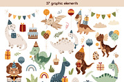 Dinosaur Birthday collection, an Animal Illustration by JulzaArt (Thumbnail 2 of 8)