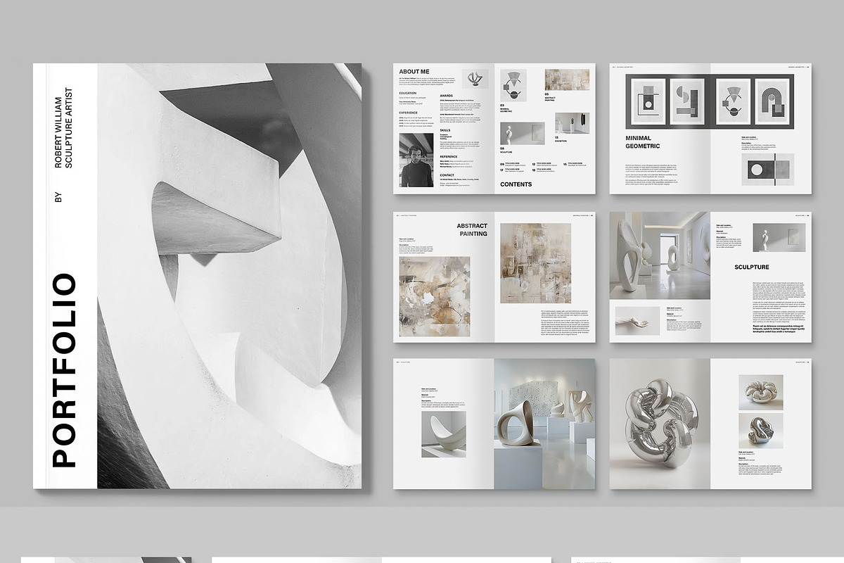 Minimalist Art Portfolio Template, a Brochure Template by BrandPacks (Photo 7 of 7)