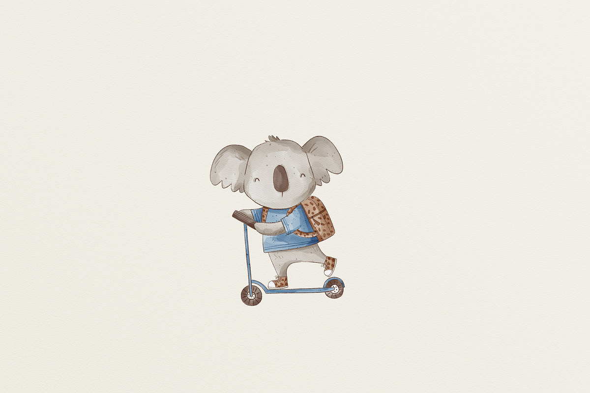 Koala in a blue t-shirt, a Pattern Graphic by Olena Kuznietsova (Photo 10 of 10)