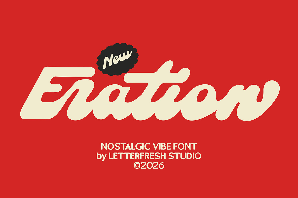 Eration Script, a Script Font by Letter Fresh (Photo 13 of 13)