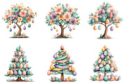 Watercolor Easter Tree Clipart, an Illustration by CraftArtStudio (Thumbnail 3 of 6)