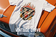 Vintage Drive T-Shirt Mockup, a Shirt Mockup by Goodies.Buro (Thumbnail 1 of 2)