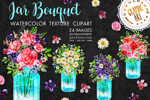 Jar Bouquet clipart