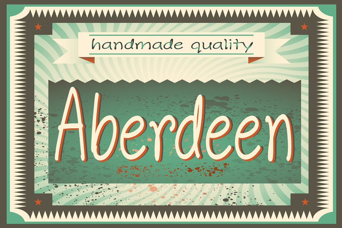 Aberdeen Font Family preview 2