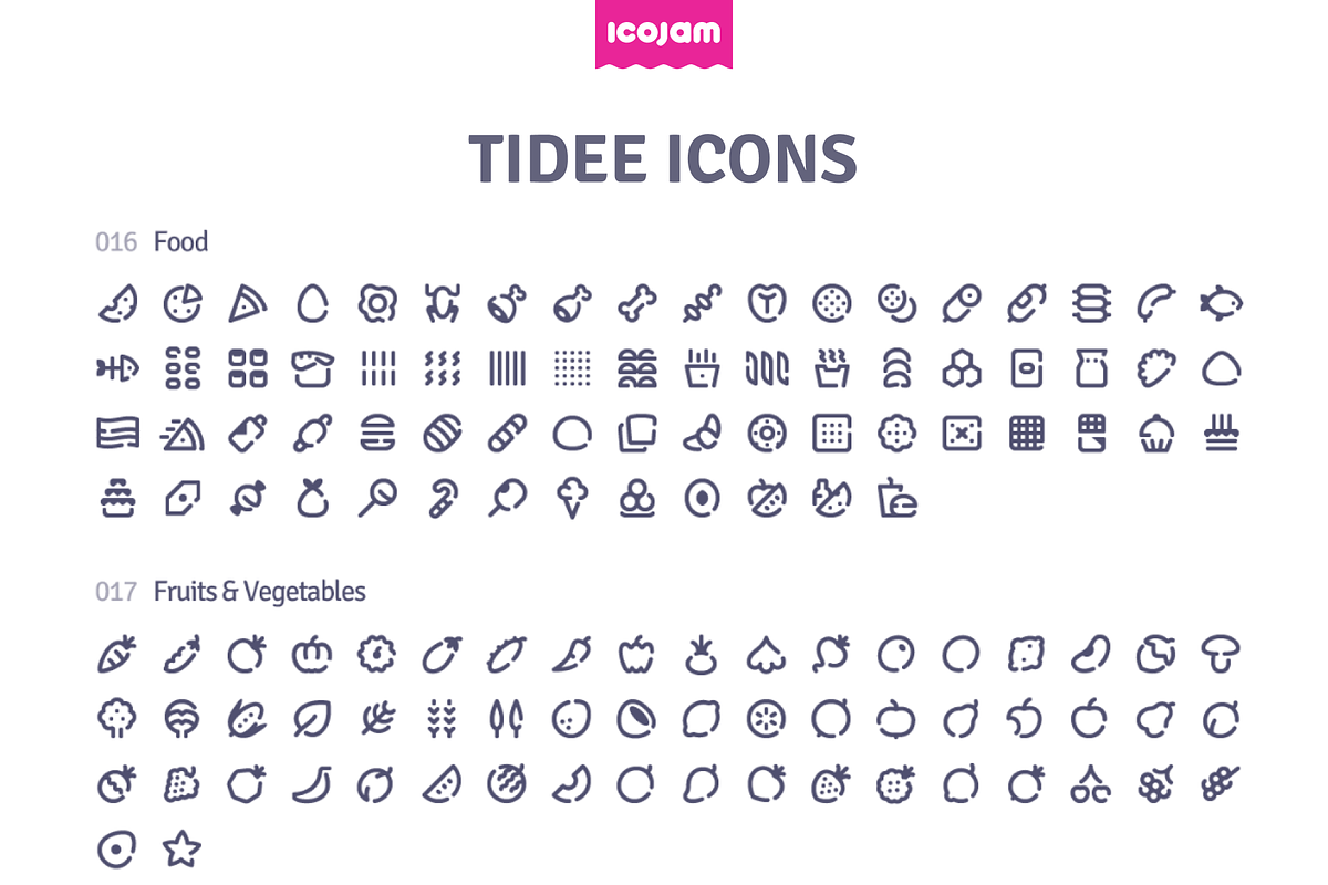 1677 Tidee icons, an Outline Icon by Icojam store (Photo 6 of 6)