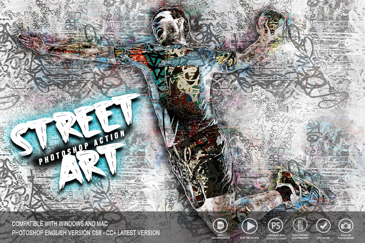 Street Art Photoshop Action, an Action Add-On by Jacpot007 (Photo 1 of 4)