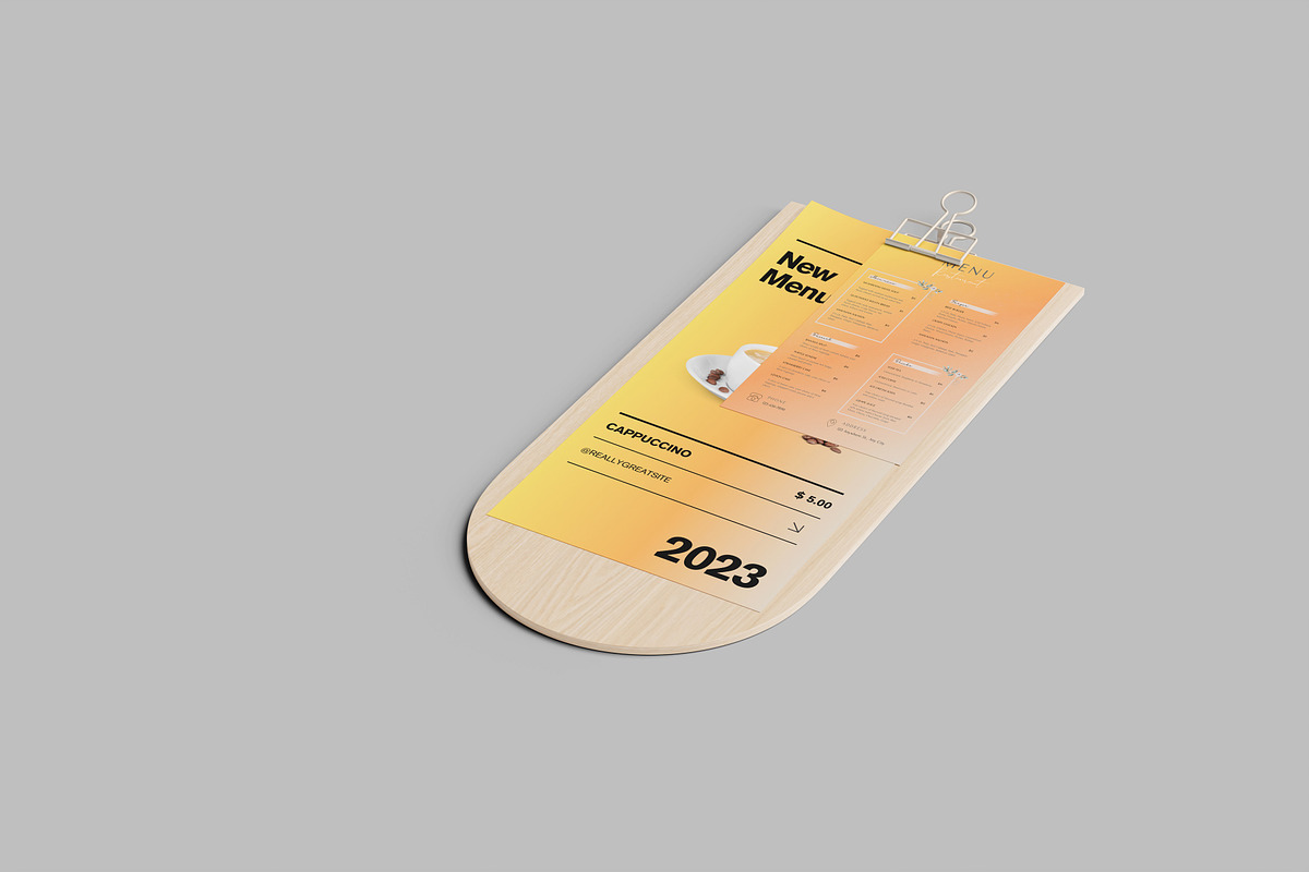 Restaurant Menu Mockups, a Packaging Mockup by Ataku Design (Photo 2 of 6)