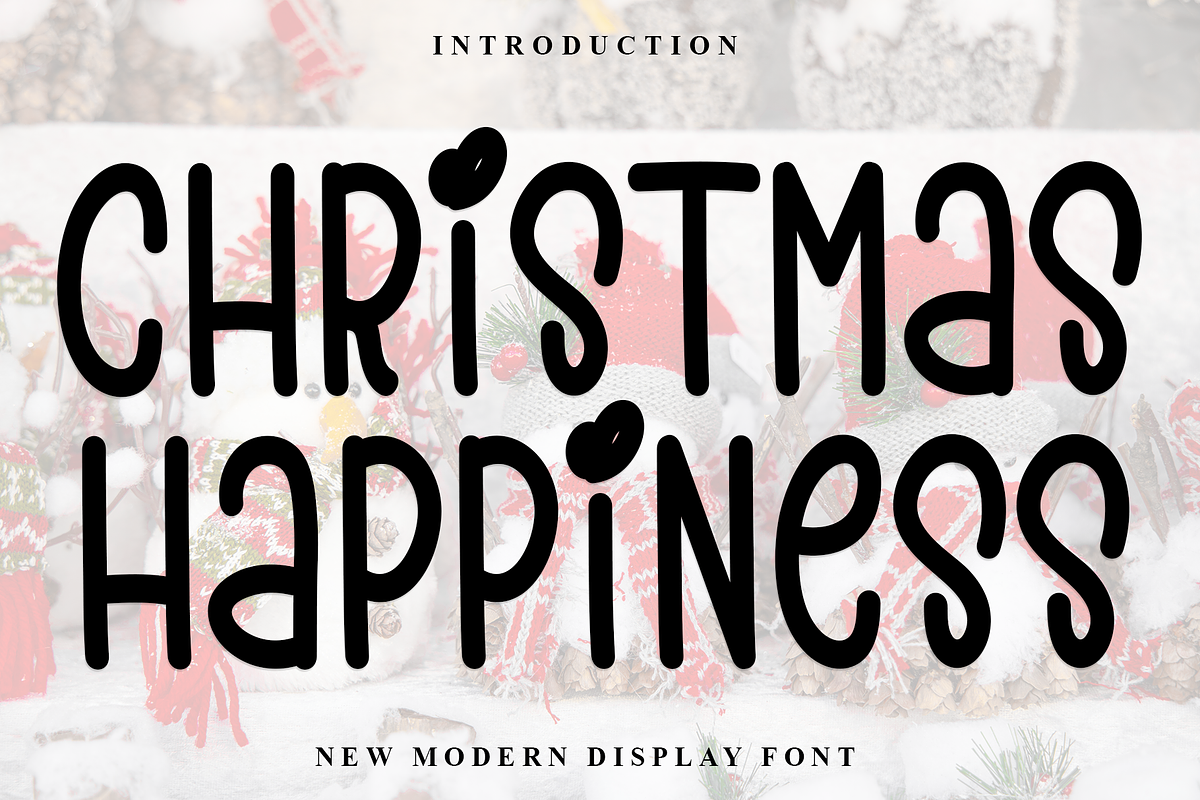 Christmas Happiness, a Sans Serif Font by FreshTypeINK (Photo 1 of 8)