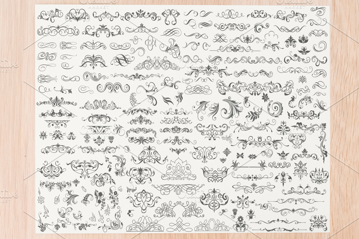 Calligraphic Design Elements, an Object Graphic by Arys Design (Photo 6 of 8)