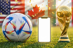 Concept Football, Phone and Trophy, a Sports & Recreation Photo by itakdalee