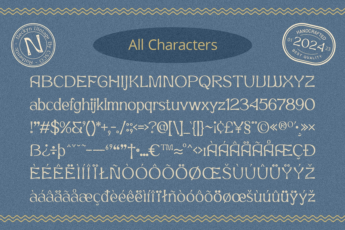 Neckyn Vintage, a Serif Font by Craft Supply Co. (Photo 3 of 8)