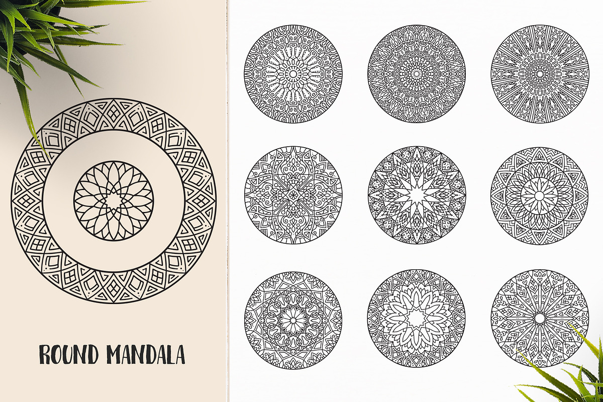530 Vector Mandala Ornaments, an Animal Illustration by pixaroma (Photo 54 of 55)