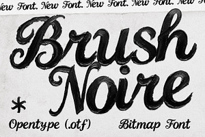 Brush Noire - Textured Hand Painted, a Font by AndrewPixelType
