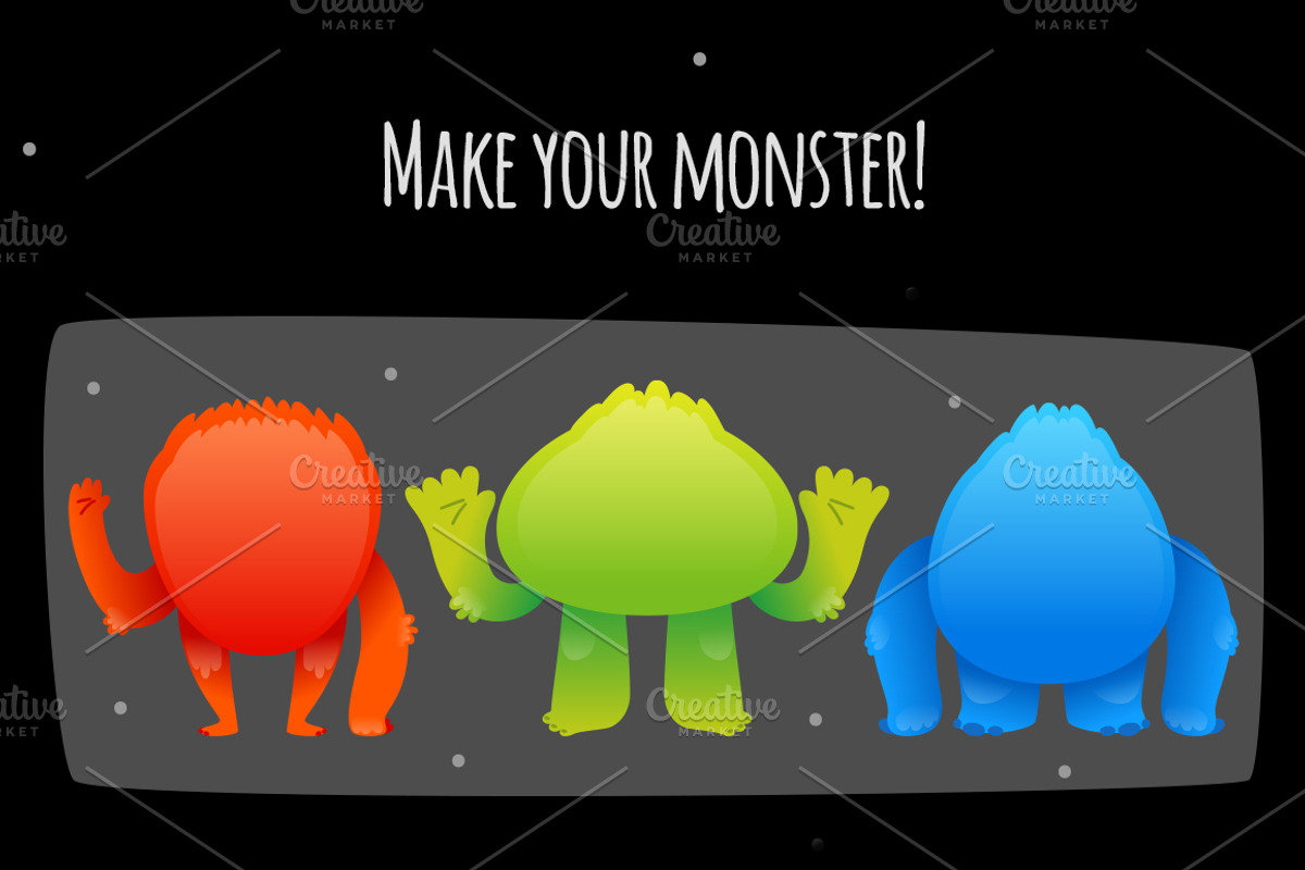 Funny monster creation kit, an Object Illustration by nenochka (Photo 2 of 4)