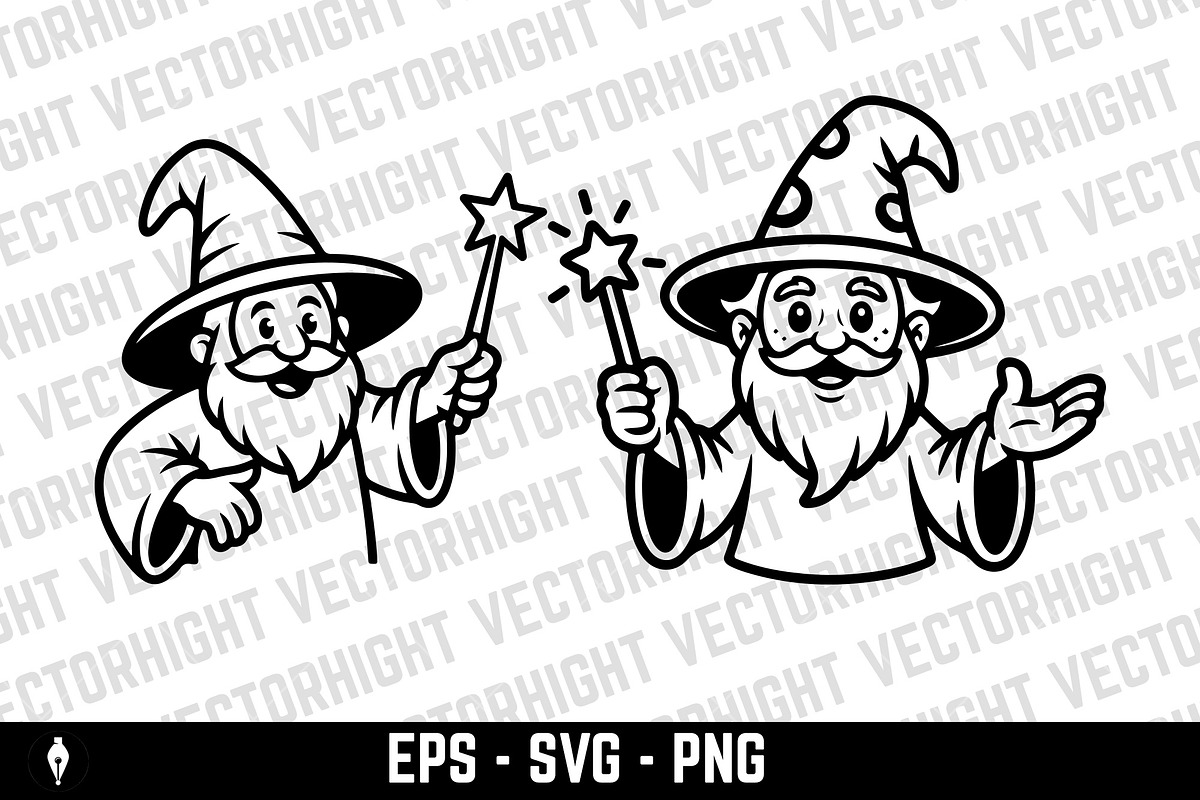 Mascot of a friendly wizard, a Person Illustration by Vectorhight (Photo 4 of 5)