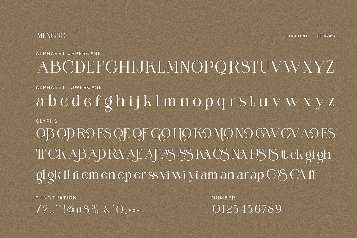 Mengko Elegant Serif Font, a Serif Font by Perfectype (Photo 8 of 8)