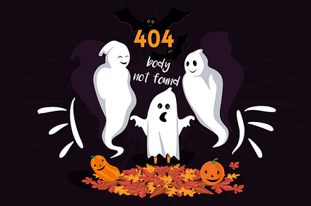 Halloween 404 Error Page, a Landing Page Template by land art