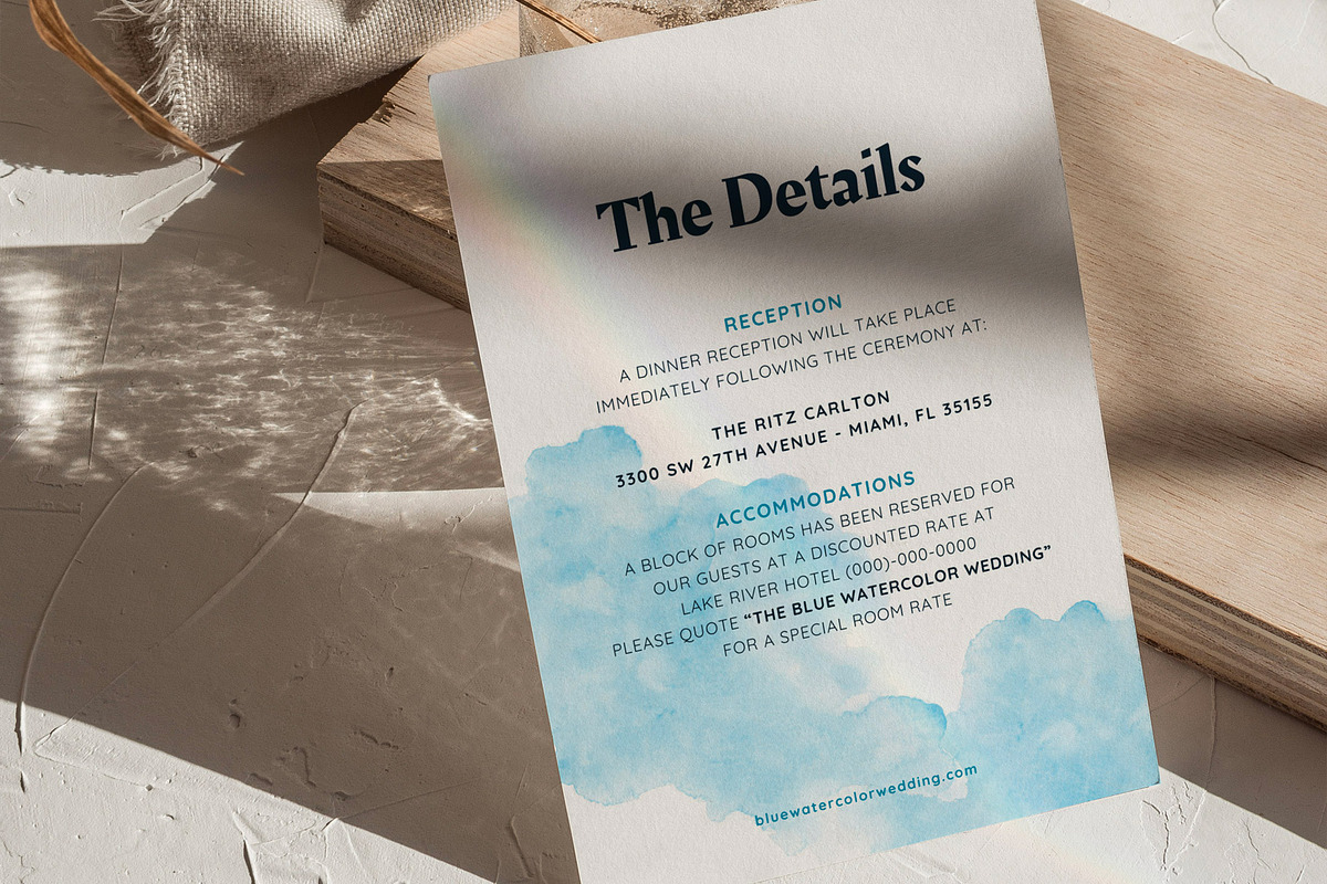 Watercolor Invitation Canva Template, an Invitation Template by microstd (Photo 4 of 6)
