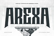 Arexa - Blackletter Logo Font, a Blackletter Font by Nirmana Visual (Thumbnail 1 of 11)