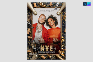 NYE Party Flyer Template, a Flyer Template by BrandPacks