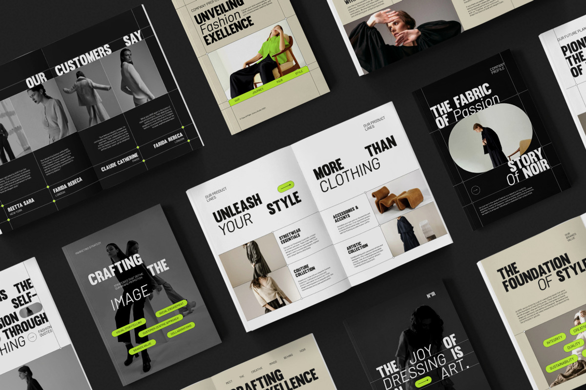 NOIR / Company Profile Ebook, a Social Media Template by Eviory (Photo 2 of 10)