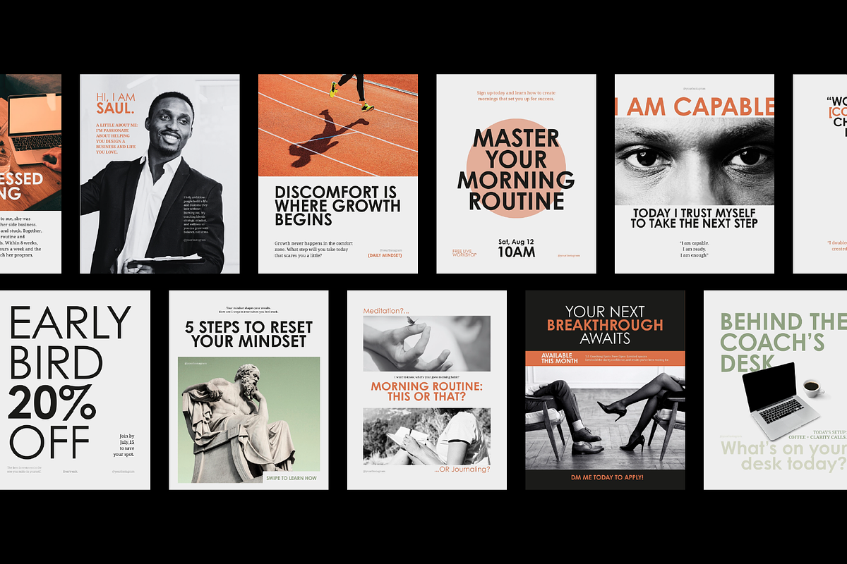 Coaches Instagram Pack | Canva preview 8