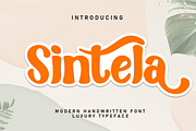 Sintela | Script Font, a Script Font by Scratchones (Thumbnail 1 of 9)