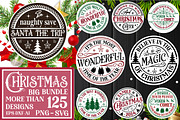Mega Christmas Round Sign SVG Bundle, an Object Graphic by GraphicPicker (Thumbnail 3 of 6)