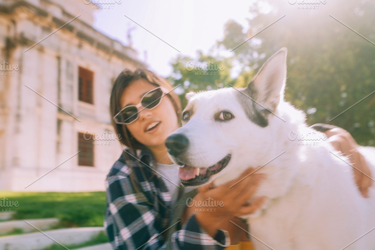 Woman with White Dog Photos, an Animal Photo by Tekso (Photo 3 of 6)