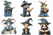Halloween Wizard Animal Clipart, an Illustration by Craft Nest (Thumbnail 2 of 6)