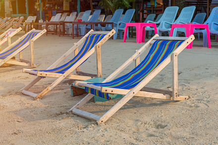 Sunbed or chair on the beach featuring beach, chair, and outdoor, a Holiday Photo by Casanowe-studio