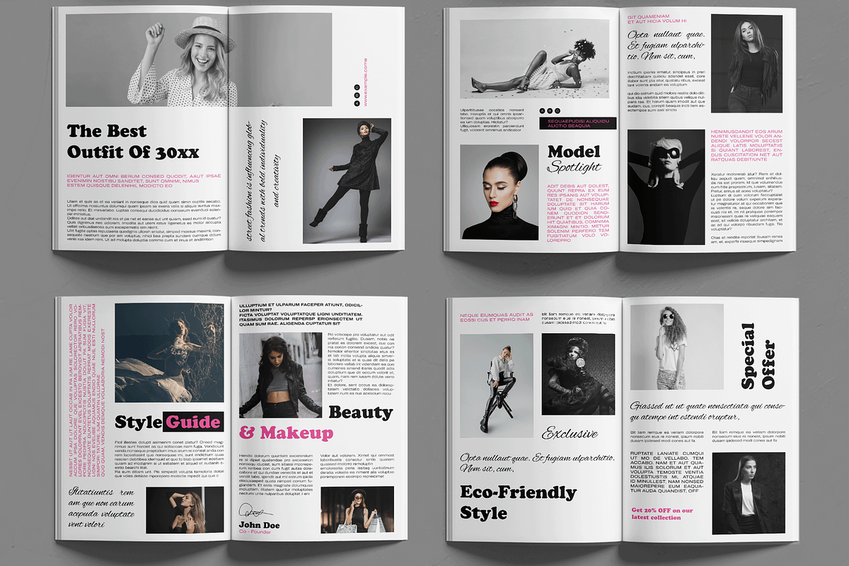 Fashion Magazine Template, a Magazine Template by MightyDesign (Photo 3 of 6)