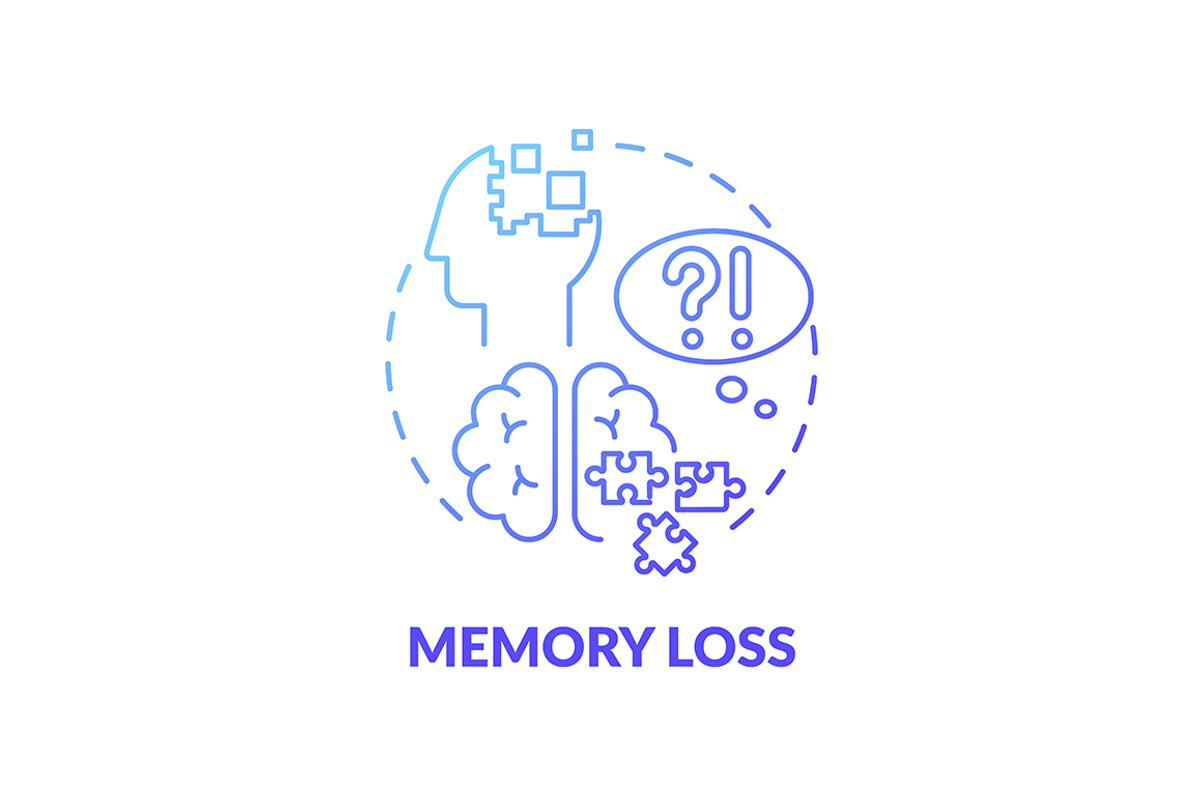 Memory loss gradient concept icon, an Outline Icon by bsd studio ...