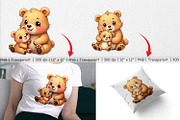 Bear Mother's Day Clipart, a Graphic by Artnoy (Thumbnail 3 of 5)